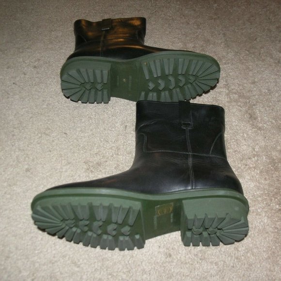 Balenciaga Black Leather Engineer Ankle Boots Size 8 NWB - Picture 6 of 10